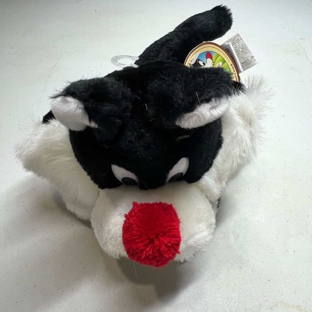 Vintage Sylvester Jr. Cat Plush Mighty Star WB 1981 Stuffed Toy With Tag Vintage
